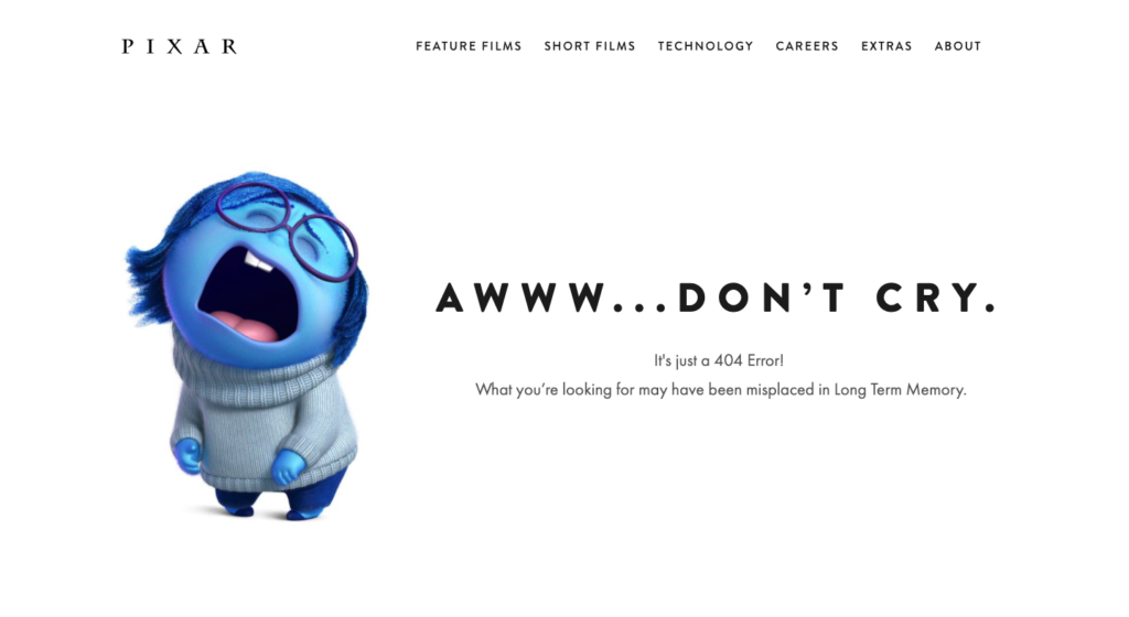 página 404 de pixar