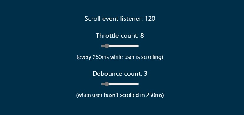 Throttle vs Debounce in scroll event